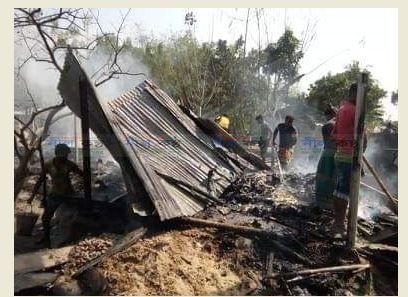 দর্শনা ও বাড়াদীতে পৃথক অগ্নিকা- : প্রায় ৬ লাখ টাকার ক্ষতি